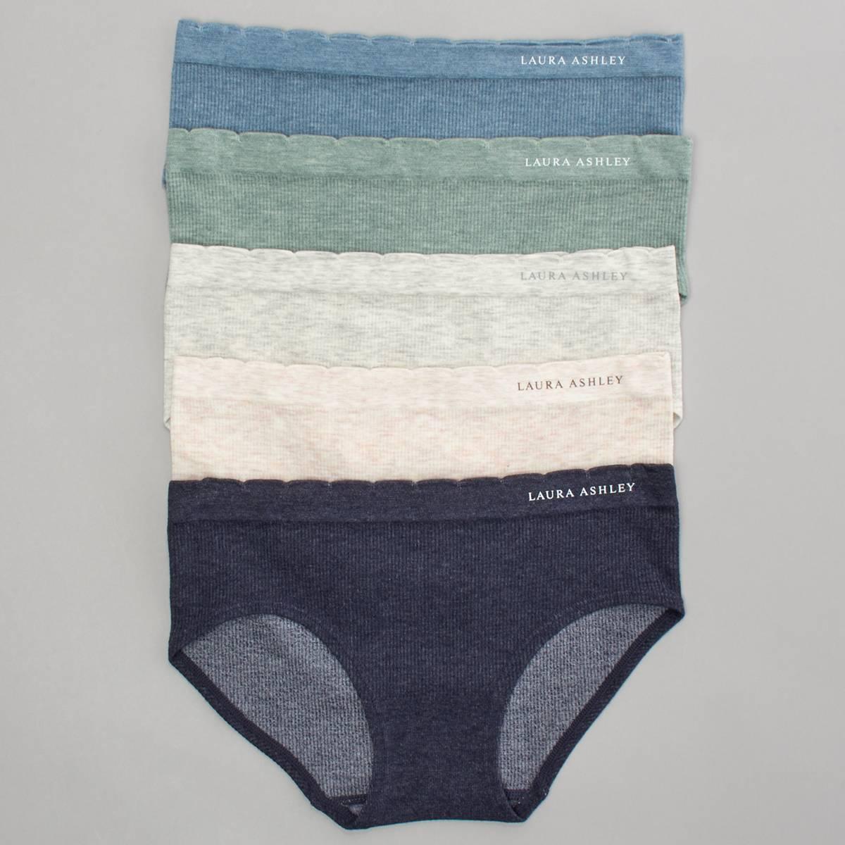 Womens Laura Ashley 5pk Ribbed Seamless Hipsters LS5372-5PKH