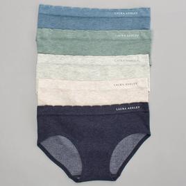 Womens Laura Ashley 5pk Ribbed Seamless Hipsters LS5372-5PKH