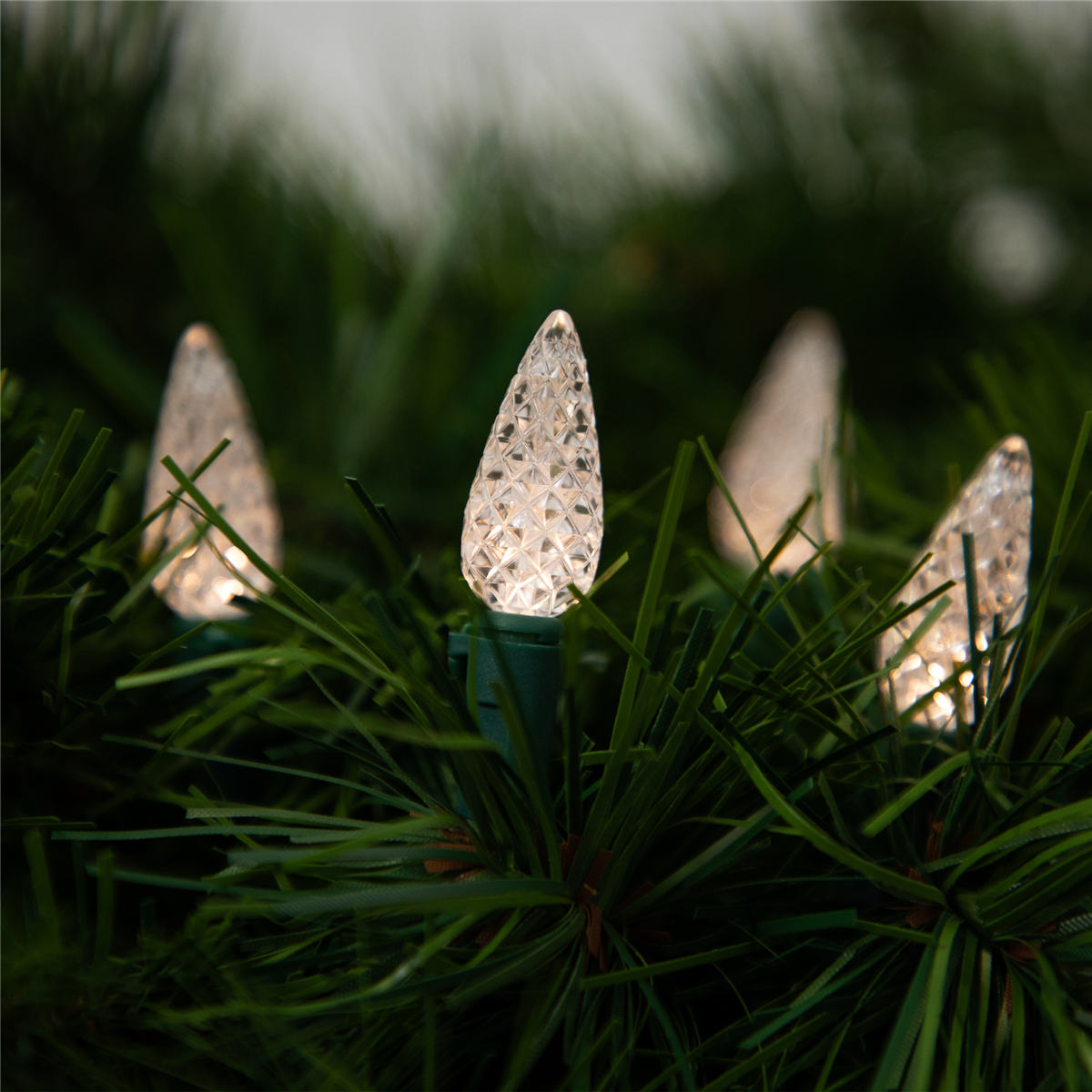 Northlight 15.75ft. LED Warm White C6 Faceted Christmas Lights
