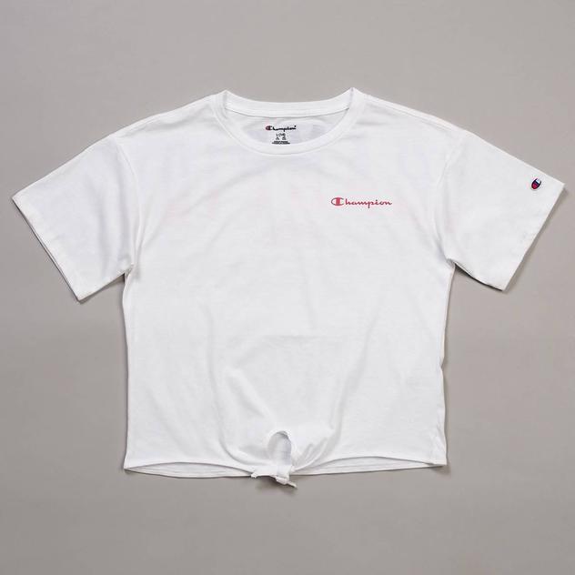 Girls (7-16) Champion® Short Sleeve Champion Back Tie Front Tee