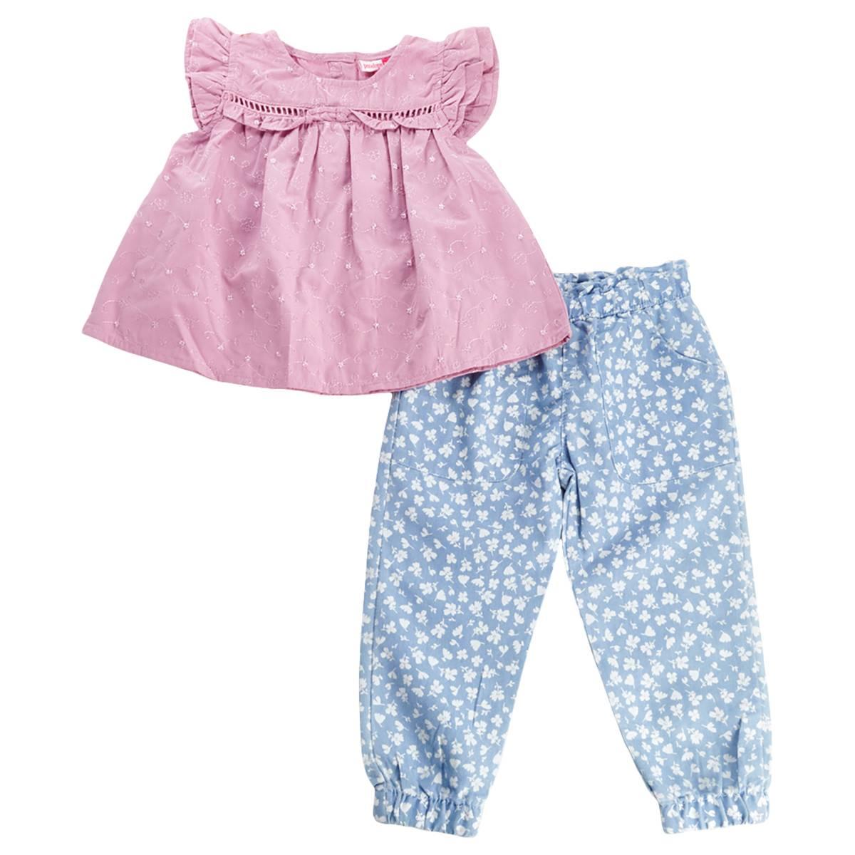 Toddler Girl Penelope Mack LTD(tm) Ruffle Sleeve & Jogger Pants Set