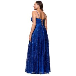 Juniors Plus Blondie Nites Glitter Sweetheart A-Line Dress
