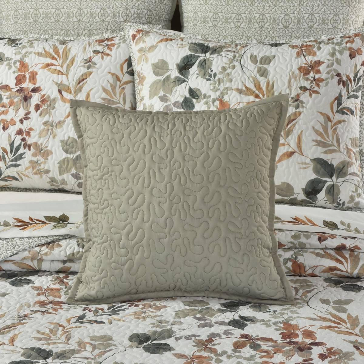 Royal Court Evergreen Square Quilted Decorative Pillow - 16x16