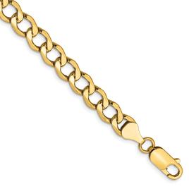 Mens Gold Classics(tm) 6.5mm. 14k Semi Solid Curb Link Bracelet
