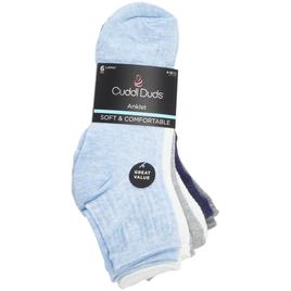 Womens Cuddl Duds(R) 6pk. Textured Ankle Socks