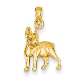 Unisex Gold Classics(tm) 14kt. Boston Terrier Dog Pendant