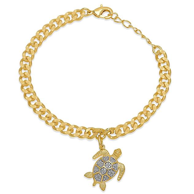 Gemstone by Gianni Argento Turtle Cuban Chain Bracelet