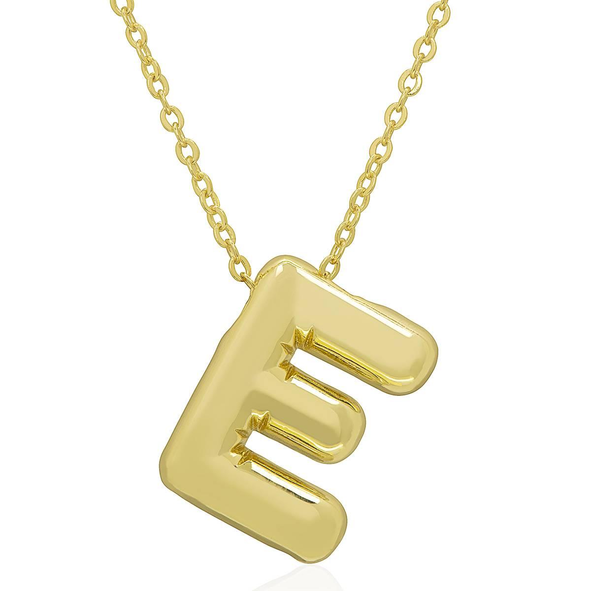 Plain Puff Initial E Pendant