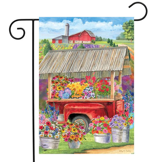 Briarwood Lane Farm Floral Garden Flag