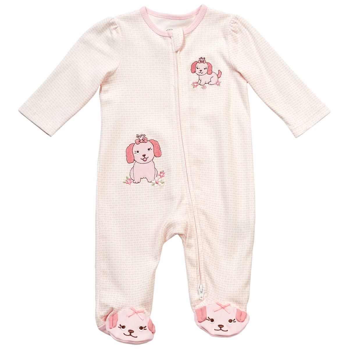 Baby Girl (NB-9M) Little Me Lovely Pups Footie Pajamas