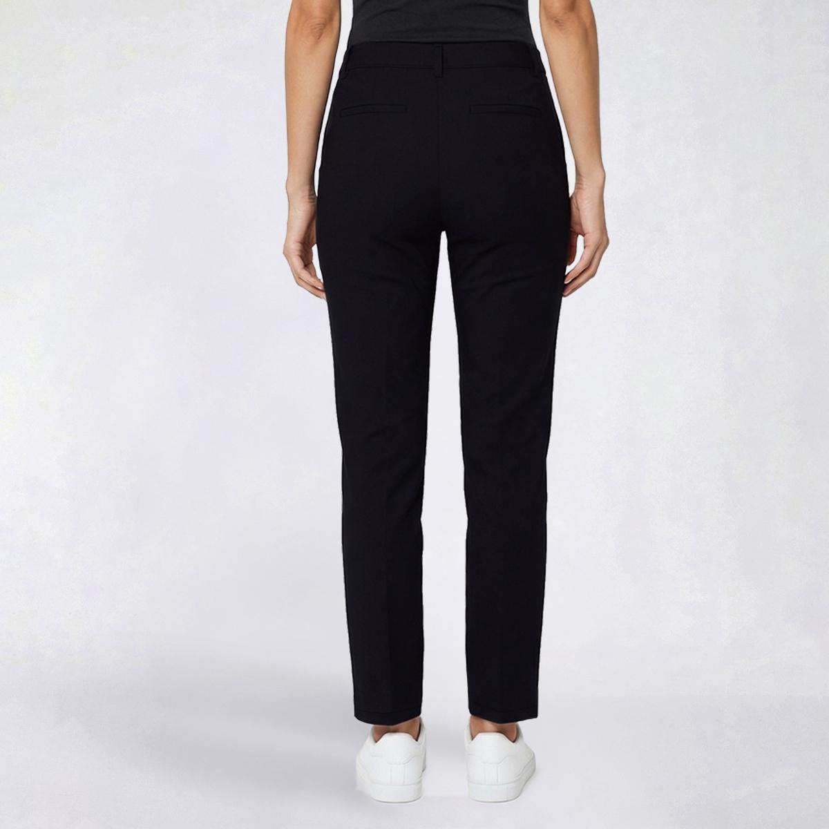 Womens Preswick & Moore® Zip Front Solid Straight Leg Pants