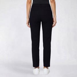 Womens Preswick & Moore® Zip Front Solid Straight Leg Pants