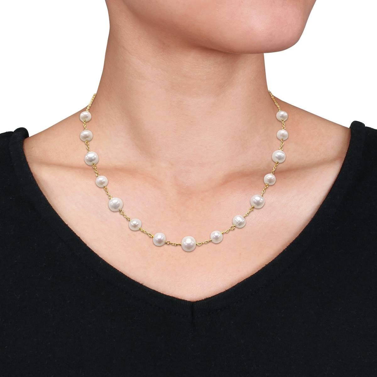 Gemstone Classics™ 18kt. Gold Pearl Bead Necklace