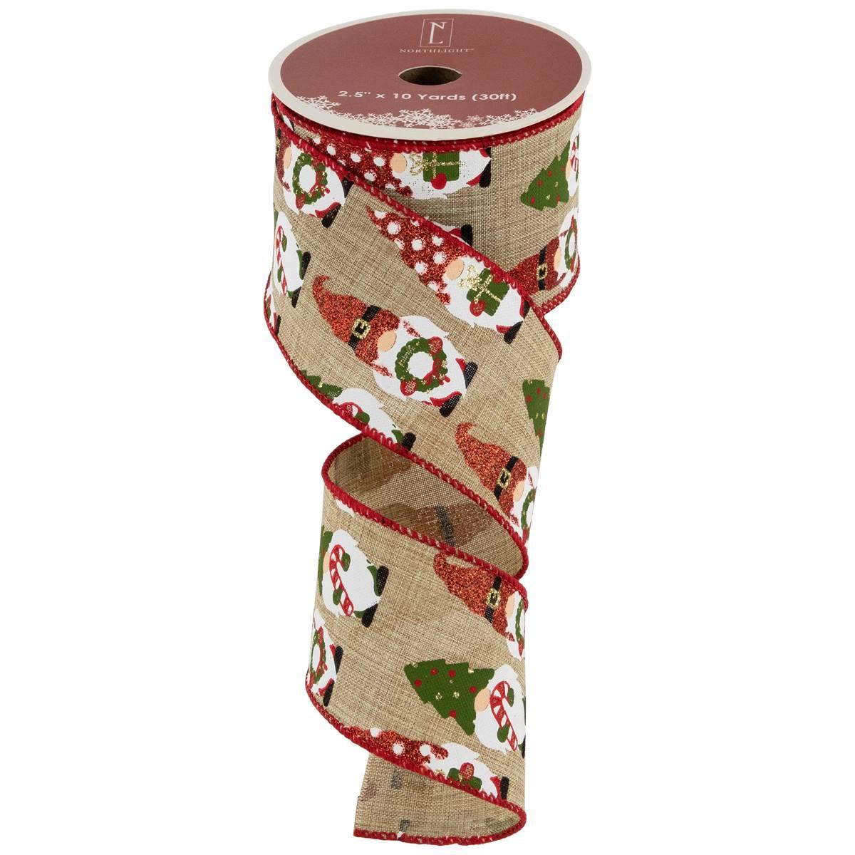 Northlight Seasonal 30ft. Gnome Burlap Christmas Ribbon