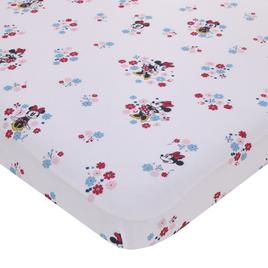 Disney Minnie Mouse Floral Mini Fitted Crib Sheet