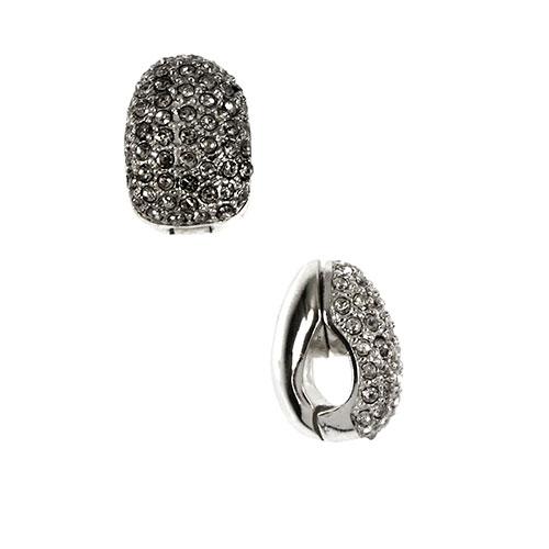 Anne Klein Crystal Clip On Stud Earrings