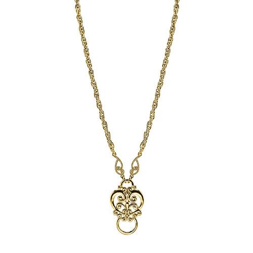 Signature 1928 Gold Heart Eyeglass Holder Necklace