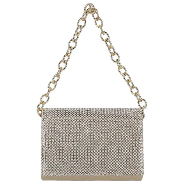 Jessica McClintock Mandi Diamond Mesh Clutch with Chain