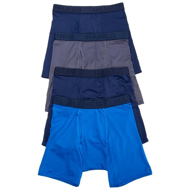 Mens Hanes® Ultimate 4pk. Comfort Sport Briefs - Blue