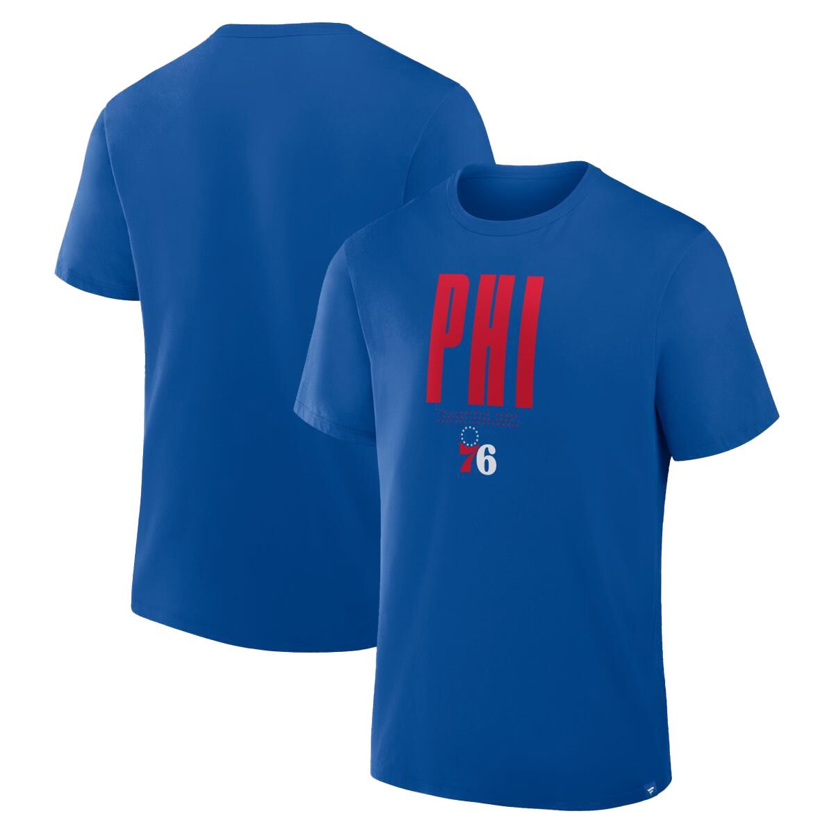 Mens Fanatics NBA Full Court Short Sleeve Philly Basketball Tee