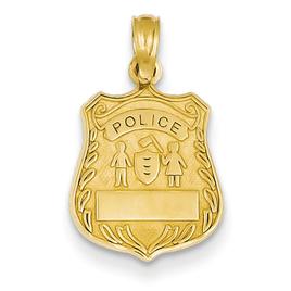 Gold Classics(tm) 14k. Police Badge Pendant