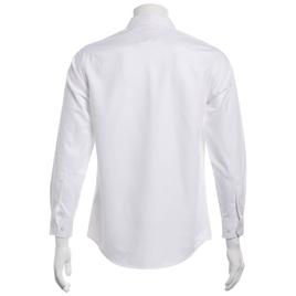 Mens Tom Baine Slim Fit Bamboo Jacquard Dress Shirt - White