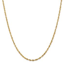 Gold Classics™ 2.5mm. Diamond Cut Extra-Light Rope Anklet