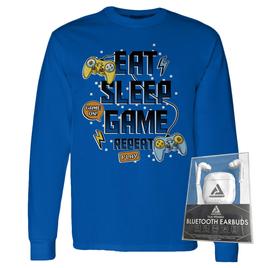 Boys (8-20) Extreme Savege Gamer Long Sleeve Tee with Earbuds