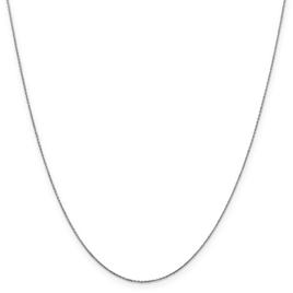 Unisex Gold Classics™ .6mm. White Gold Diamond Cut 14in. Necklace