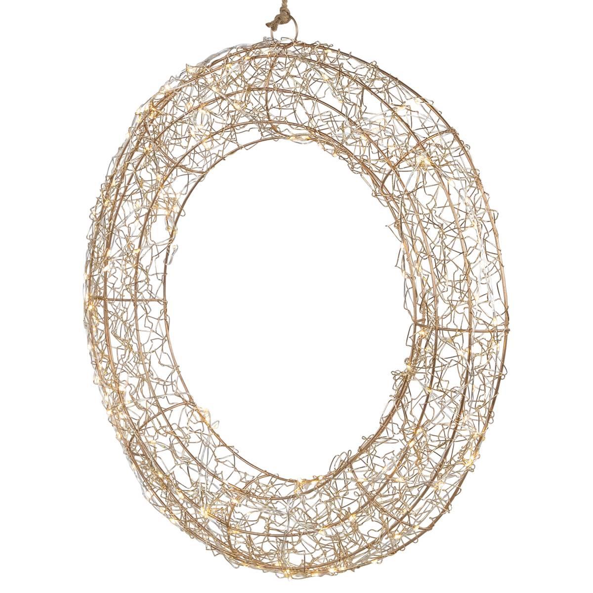 Northlight Seasonal 18in. LED Gold Wire Wreath