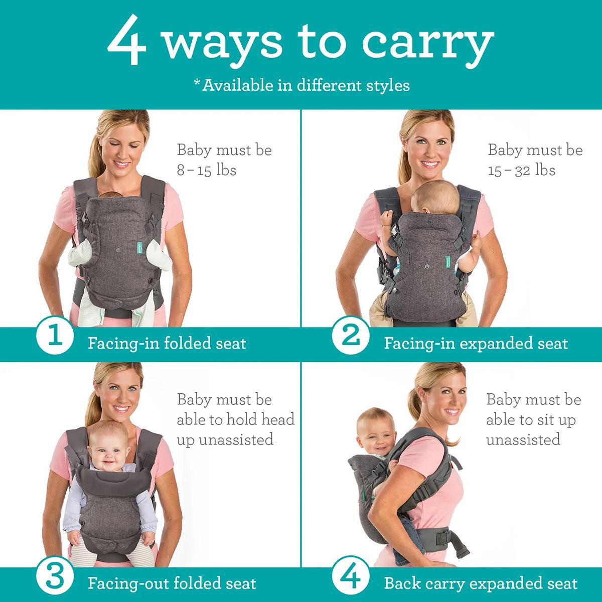 Baby Unisex Infantino Flip 4 In 1 Convertible Carrier™