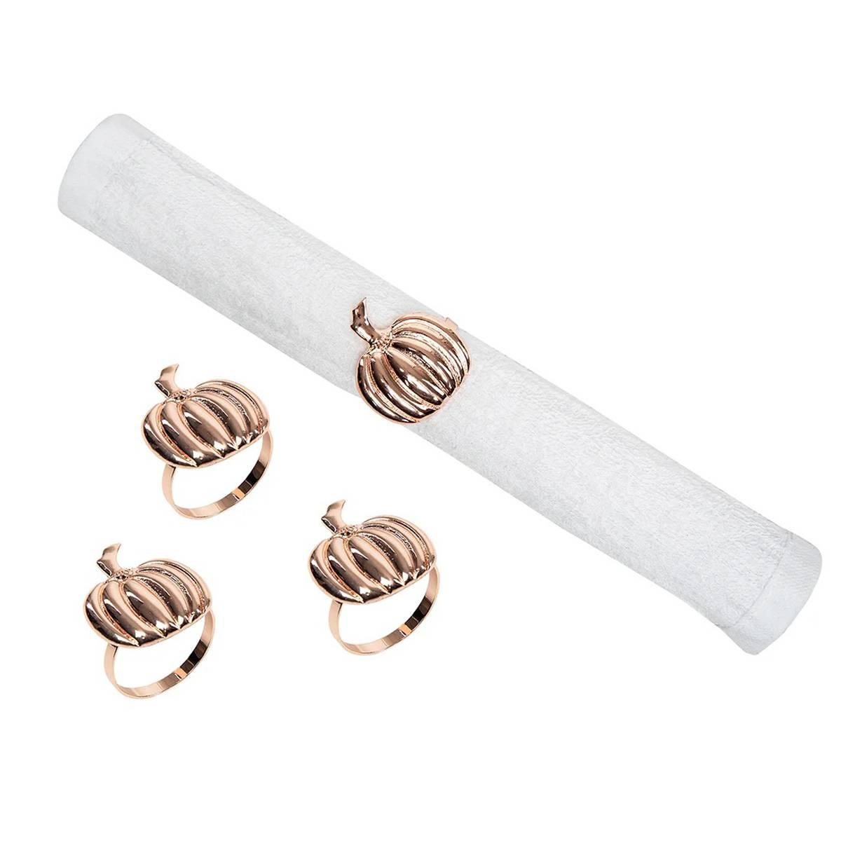 S/4 Copper Pumpkin Napkin Ring