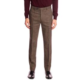Mens Paisley & Gray Plaid Pants - Teal/Brown