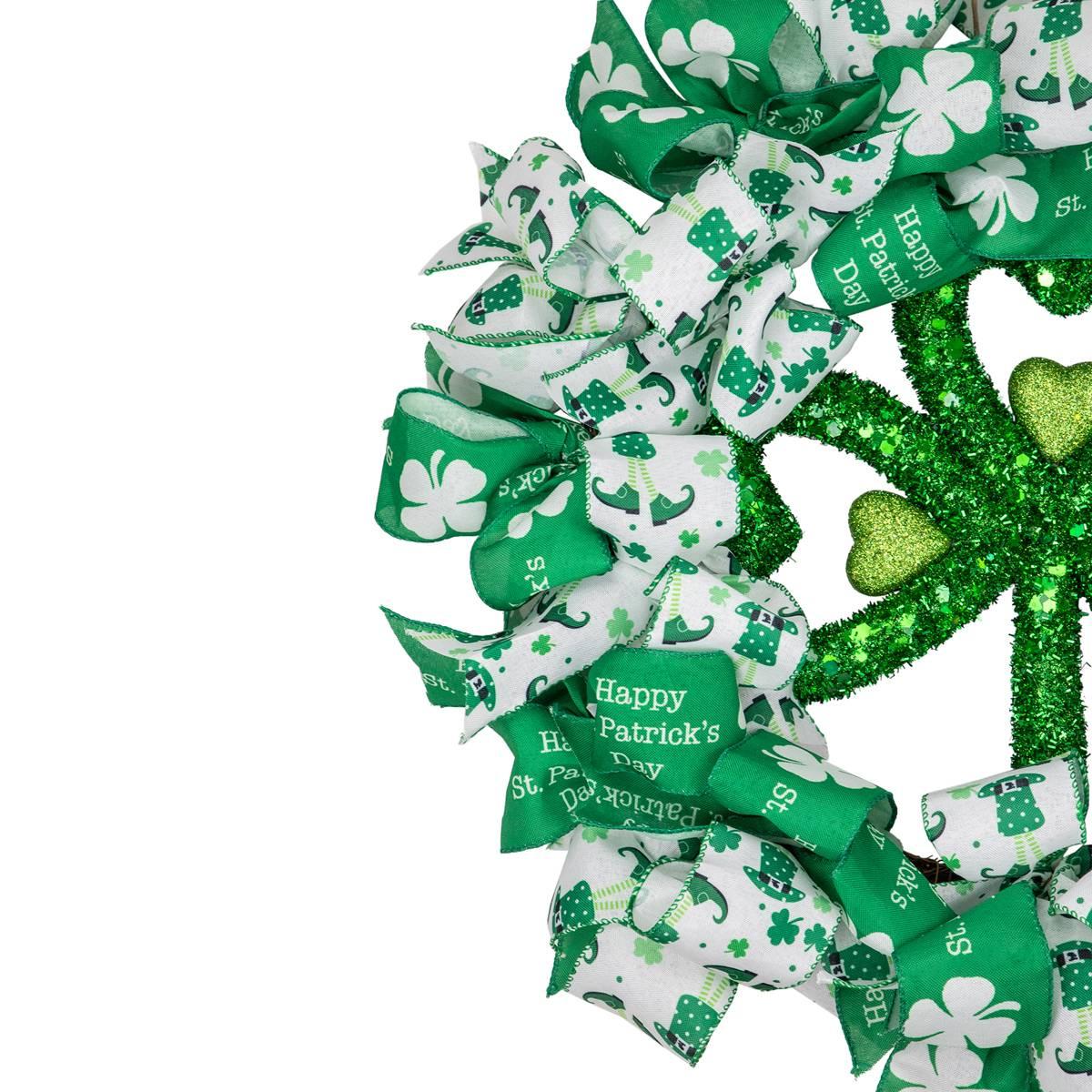 Northlight Seasonal Ribbons & Shamrocks St. Patrick''s Day Wreath
