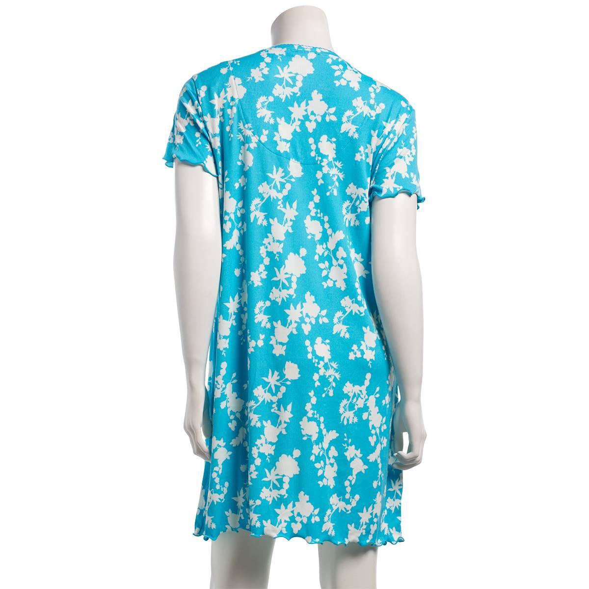 Womens Emily & Jane Short Sleeve Ditsy V-Neck Nighshirt