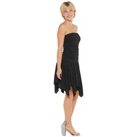 Juniors Madden Girl Lurex Knit Ruched Shark Bite A-Line Dress