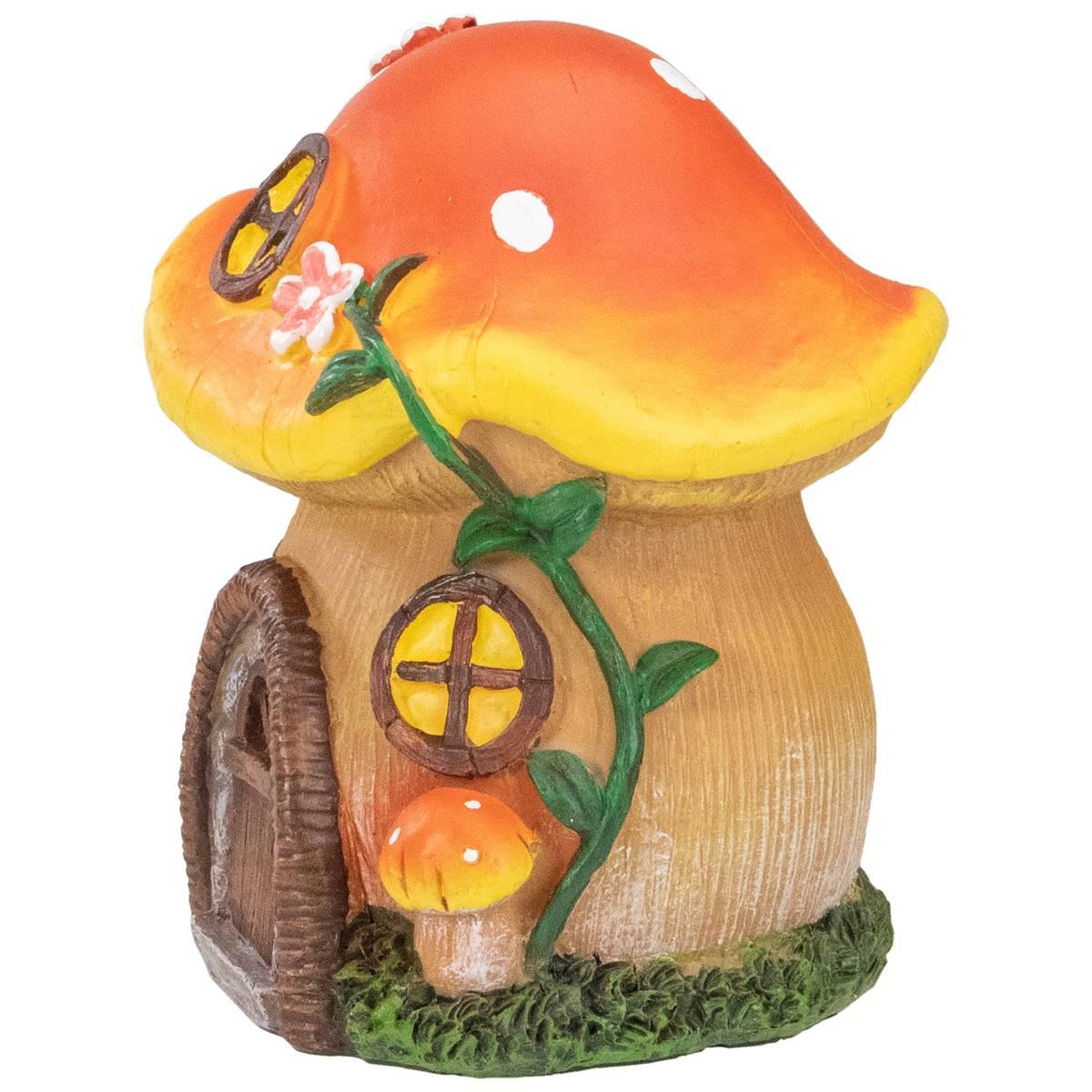 Northlight Seasonal 6.25in. Mushroom House Outdoor Garden Statue
