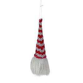 Northlight 8in. LED Red & Grey Gnome Head Christmas Ornament