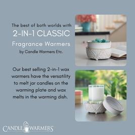 Candle Warmers Etc. Vintage White 2-in-1 Wax Warmer