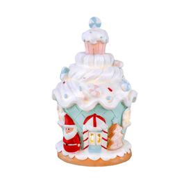 National Tree 8in. Santa Cake House w/ LED Lights