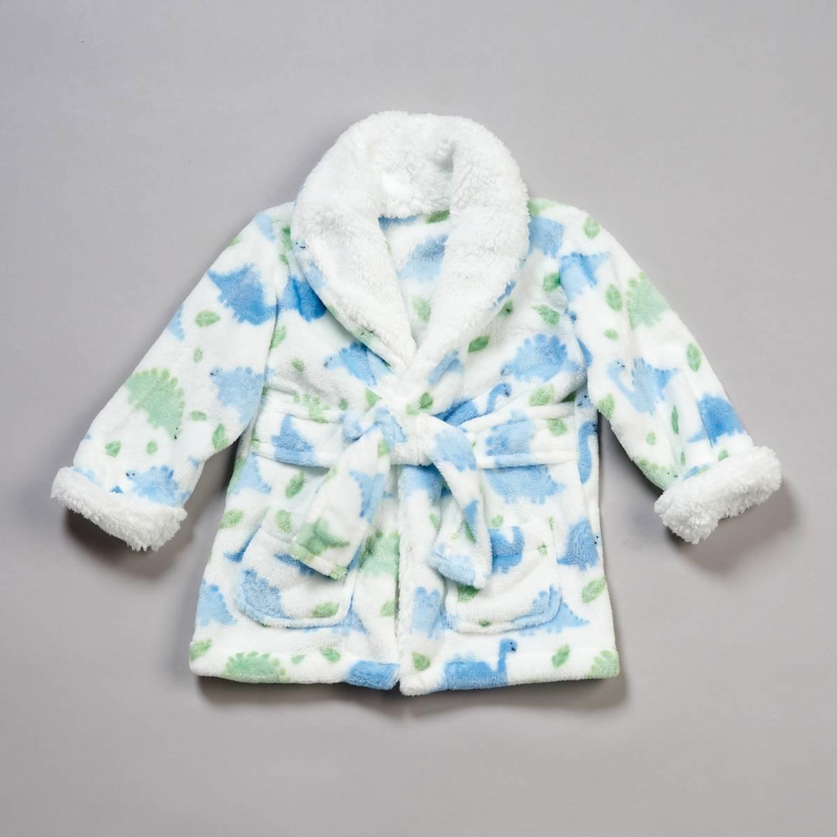 Baby Boy Little Celebrity(tm) Dino Sherpa Lined Plush Robe
