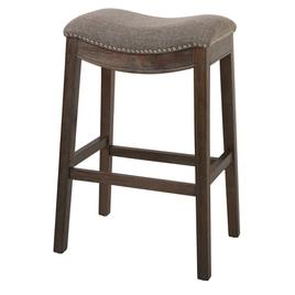 New Ridge Home Goods Sadie Weathered Wood Bar-Height Barstool