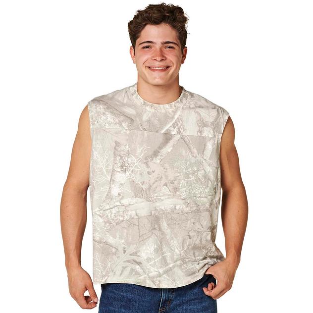 Young Mens Hollywood Jeans Snow Leaf Camo Muscle Tank Top
