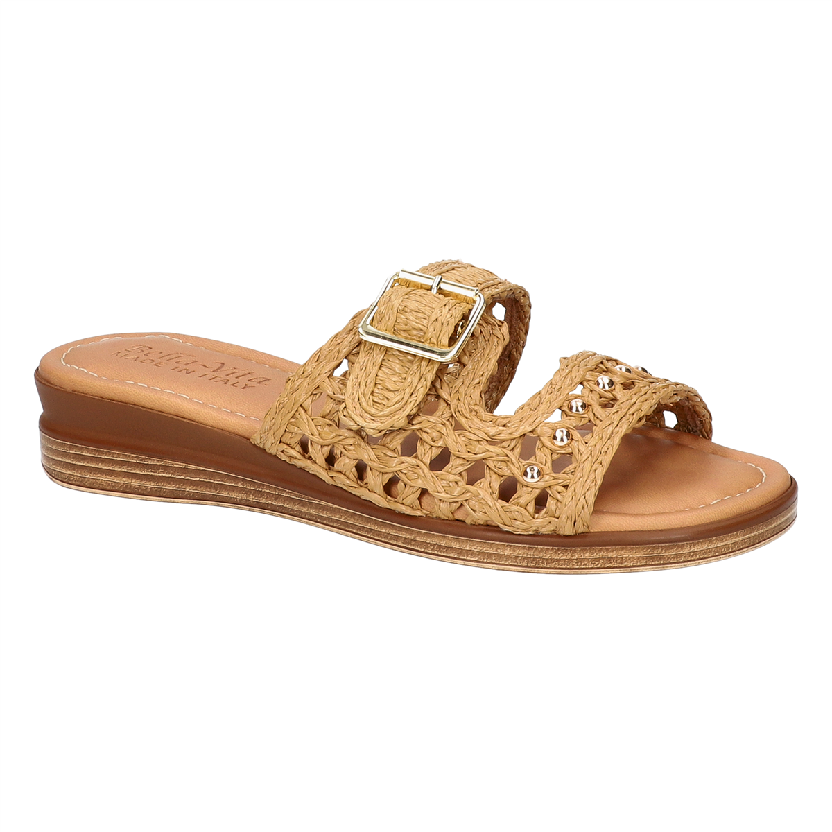 Womens Bella Vita Bar-Italy Woven Slide Wedge Sandals