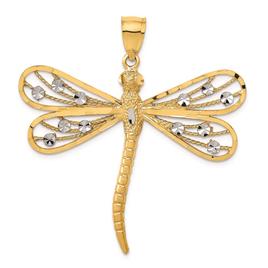 Gold Classics(tm) 14kt. Filigree Dragonfly Pendant