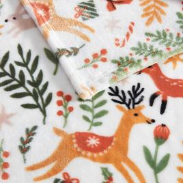 Martha Stewart Holiday Woodland Throw Blanket
