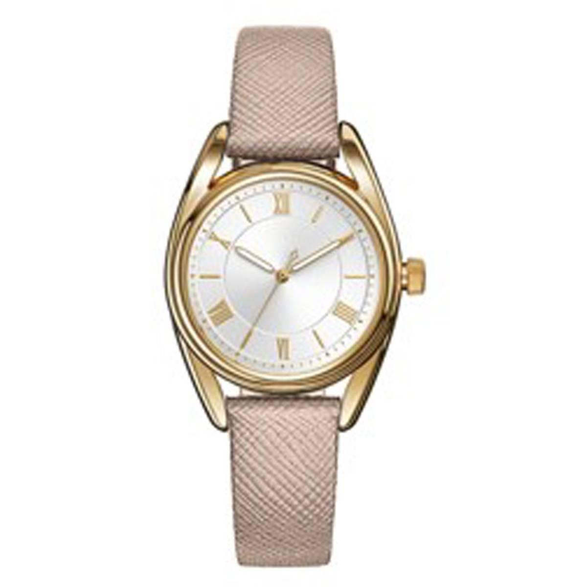 Womens Gold-Tone Case & White Dial Analog Watch - 14891G-07-B12