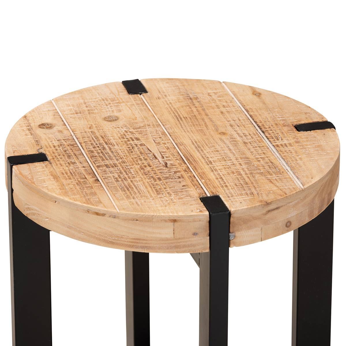 Baxton Studio Horace Natural Brown Finished Wood End Table
