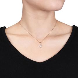 Gemstone Classics™ Rose Gold 1/10ctw. Diamond Necklace