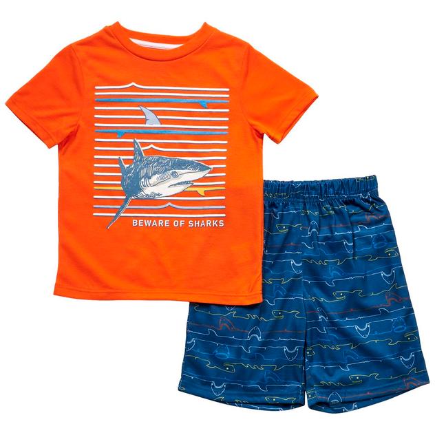 Boys (6-14) Sleep On It® 2pc. Shark Set - Orange